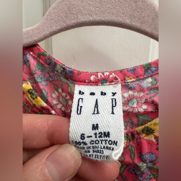 Baby Gap 6-12M Pink Floral Tank Top Girls Jumpsuit - Picture 5 of 5